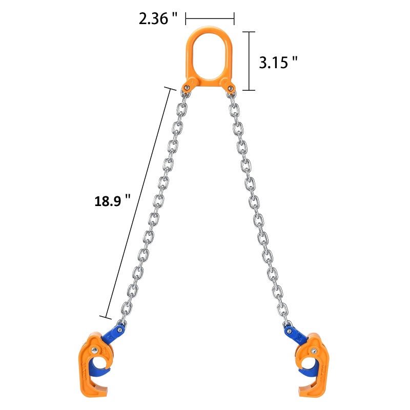 WowDIY 55 gallon drum lift - Chain Drum Lifter - 2000 lbs Capacity - Upgraded Carbon Steel Hook with Built-in Spring Suitable for Plastic and Metal Drums - This product is protected by a US patent. - Image 2